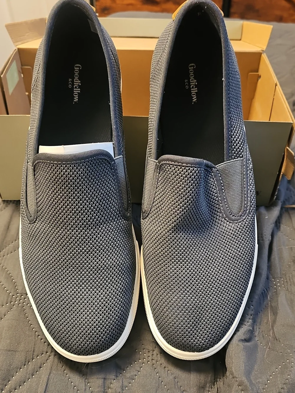 Goodfellow & Co Men's Slip-On Knit Loafers - Gray